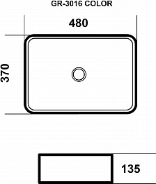 Grossman Раковина накладная Color 48 GR-3016BBL черная с текстурой кожи крокодила – фотография-4